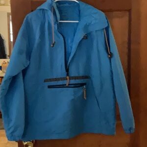 Woman’s LL Bean blue hooded pullover jacket size S